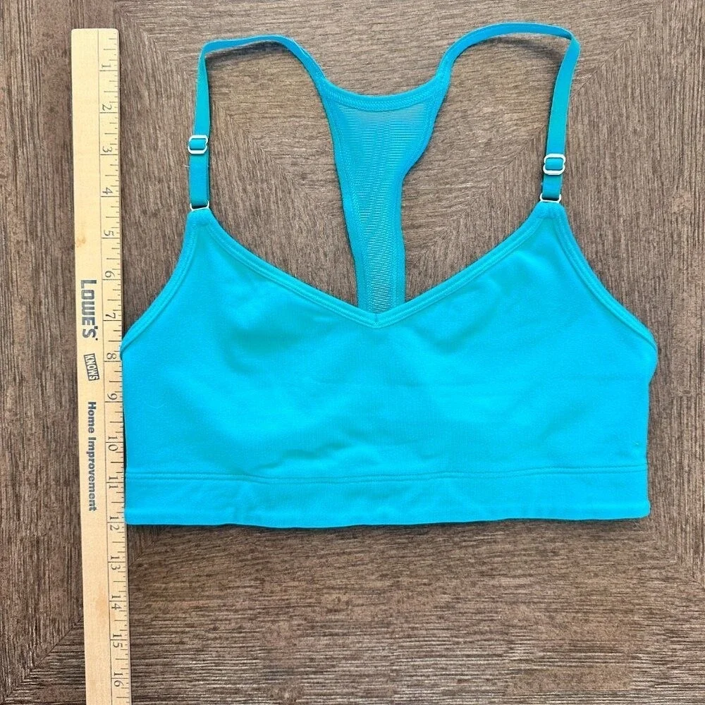 Victorias Secret VSX‎ Sport Cami Sports Bra Turquoise Blue Mesh Racerback Small